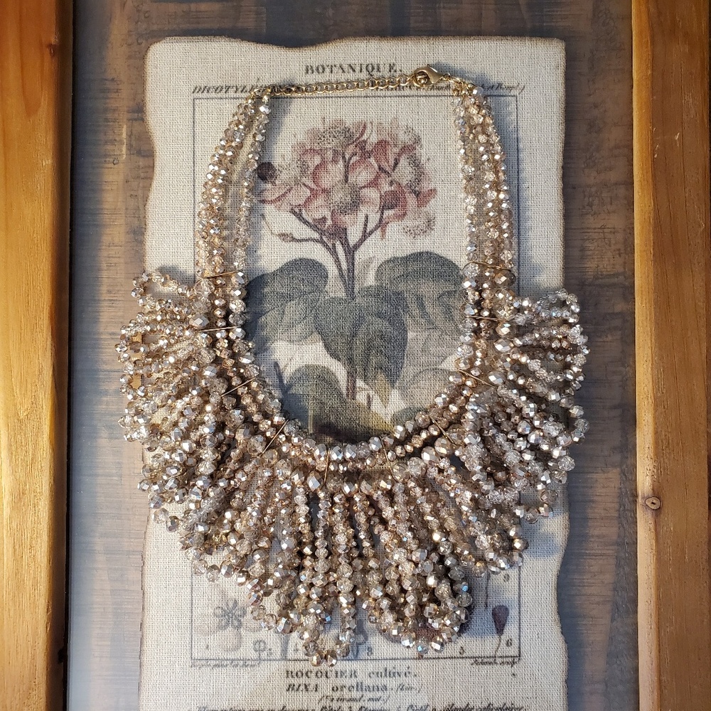 Champagne gold statement necklace